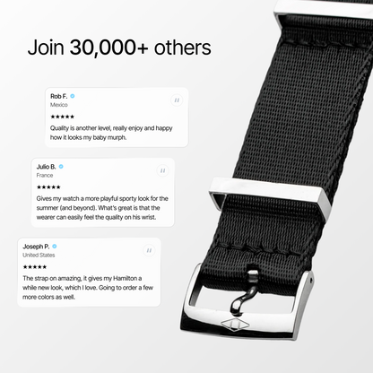 Black Nylon Watch Strap