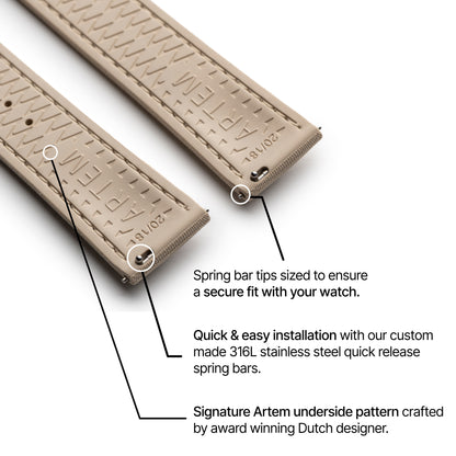 Loop-less™ HydroFlex™ | Titan Dune Edition | Beige Strap with Beige Stitching