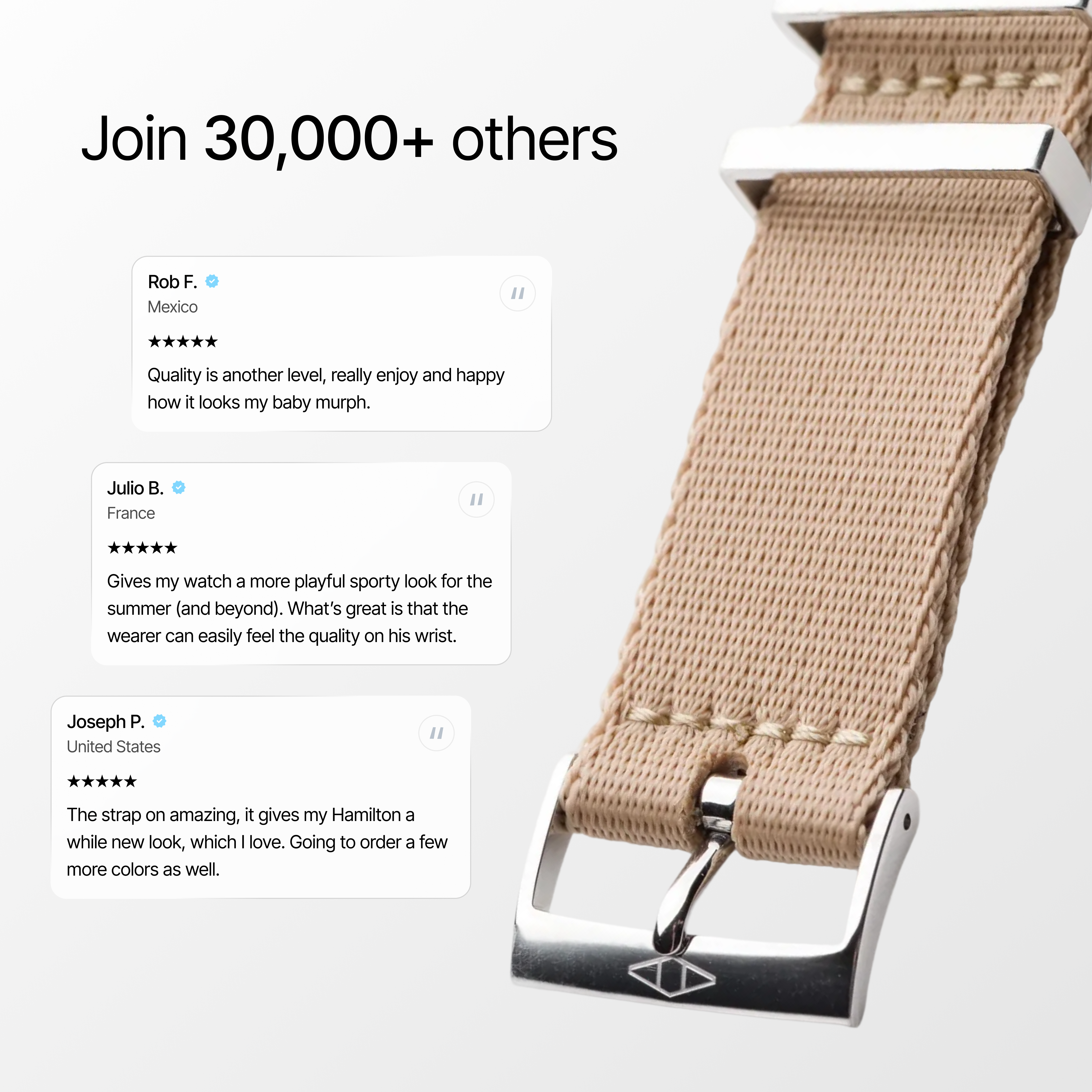 Sandstone Nylon Watch Strap