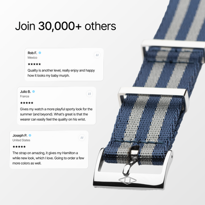 Blue Bond  Nylon Watch Strap