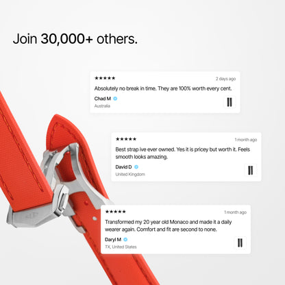 Loop-less™ HydroFlex™ | Solar Flare Edition | Orange Strap with Orange Stitching