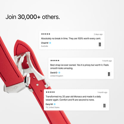 Loop-less™ HydroFlex™ | Blood Moon Edition | Red Strap with Red Stitching