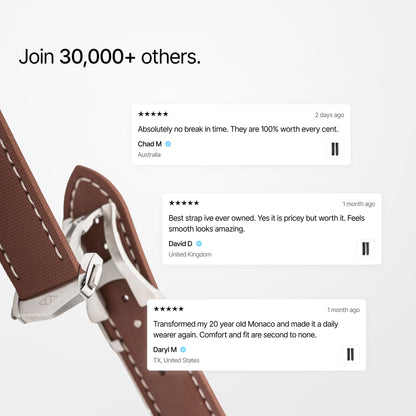 Loop-less™ HydroFlex™ | Nebula Dust Edition | Brown Strap with White Stitching