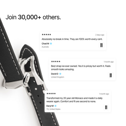 Loop-less™ HydroFlex™ | Event Horizon Edition | Black Strap with White Stitching