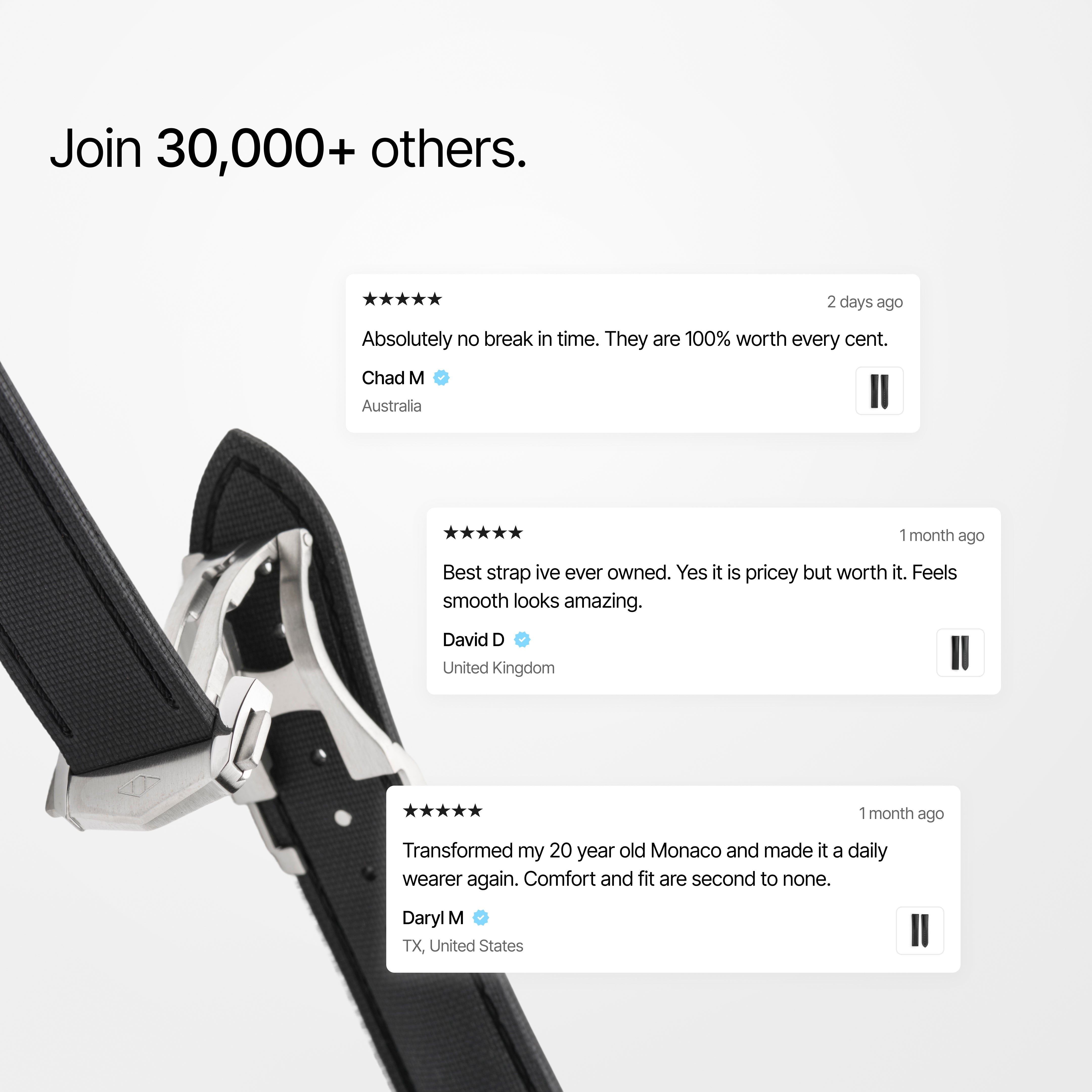 Loop-less™ HydroFlex™ | Dark Matter Edition | Black Strap with Black Stitching