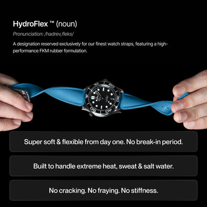 Loop-less™ HydroFlex™ | Stellar Azure Edition | Light Blue Strap with Light Blue Stitching