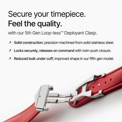 Red Strap with Red Stitching deployant clasp