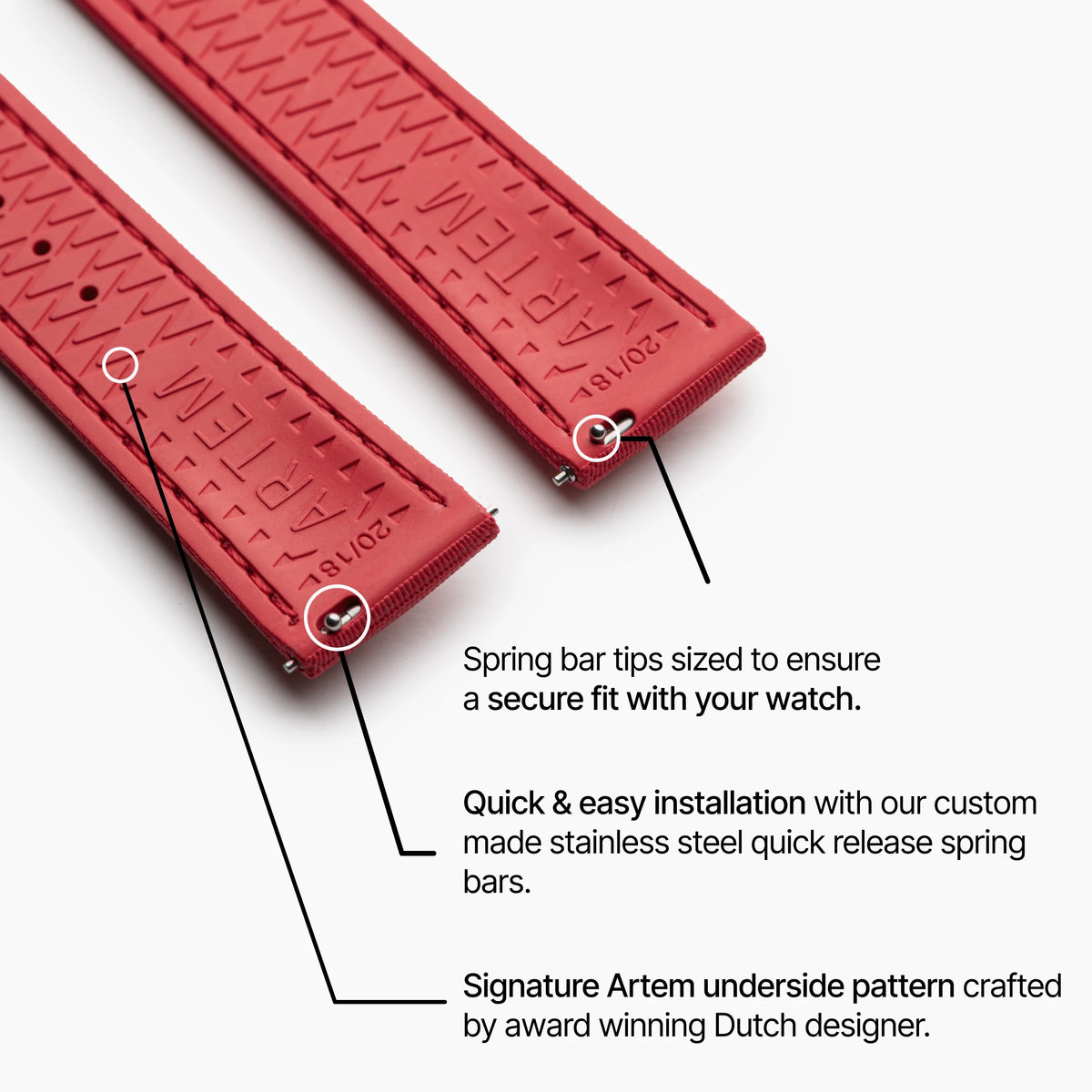 Red Strap with Red Stitching