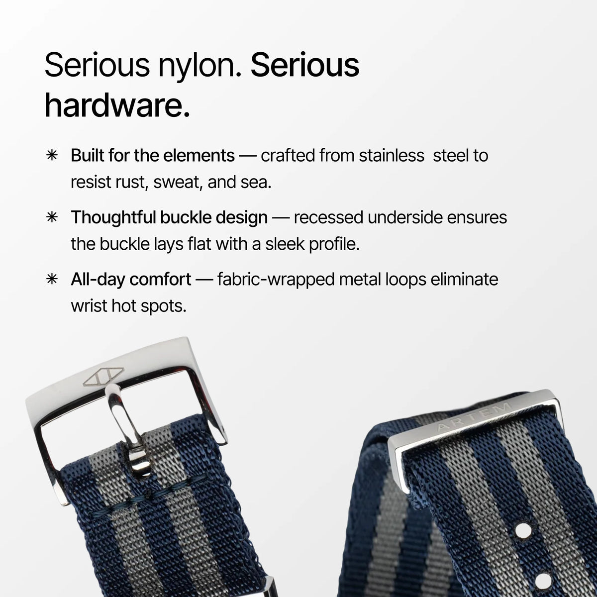 Blue Bond  Nylon Watch Strap information