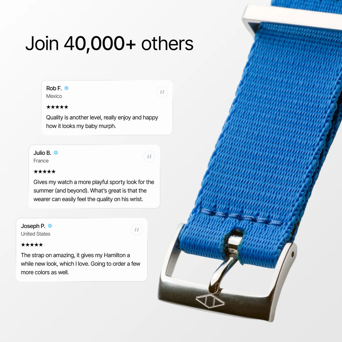 Atlantic Blue Nylon Watch Strap