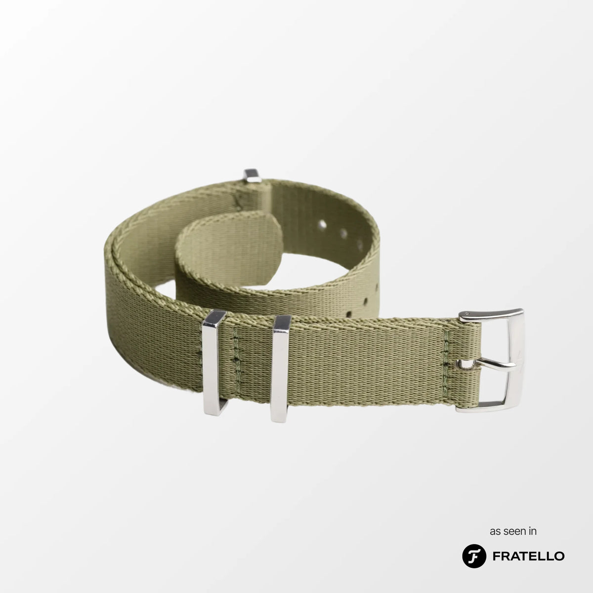 Khaki Green Nylon Watch Strap