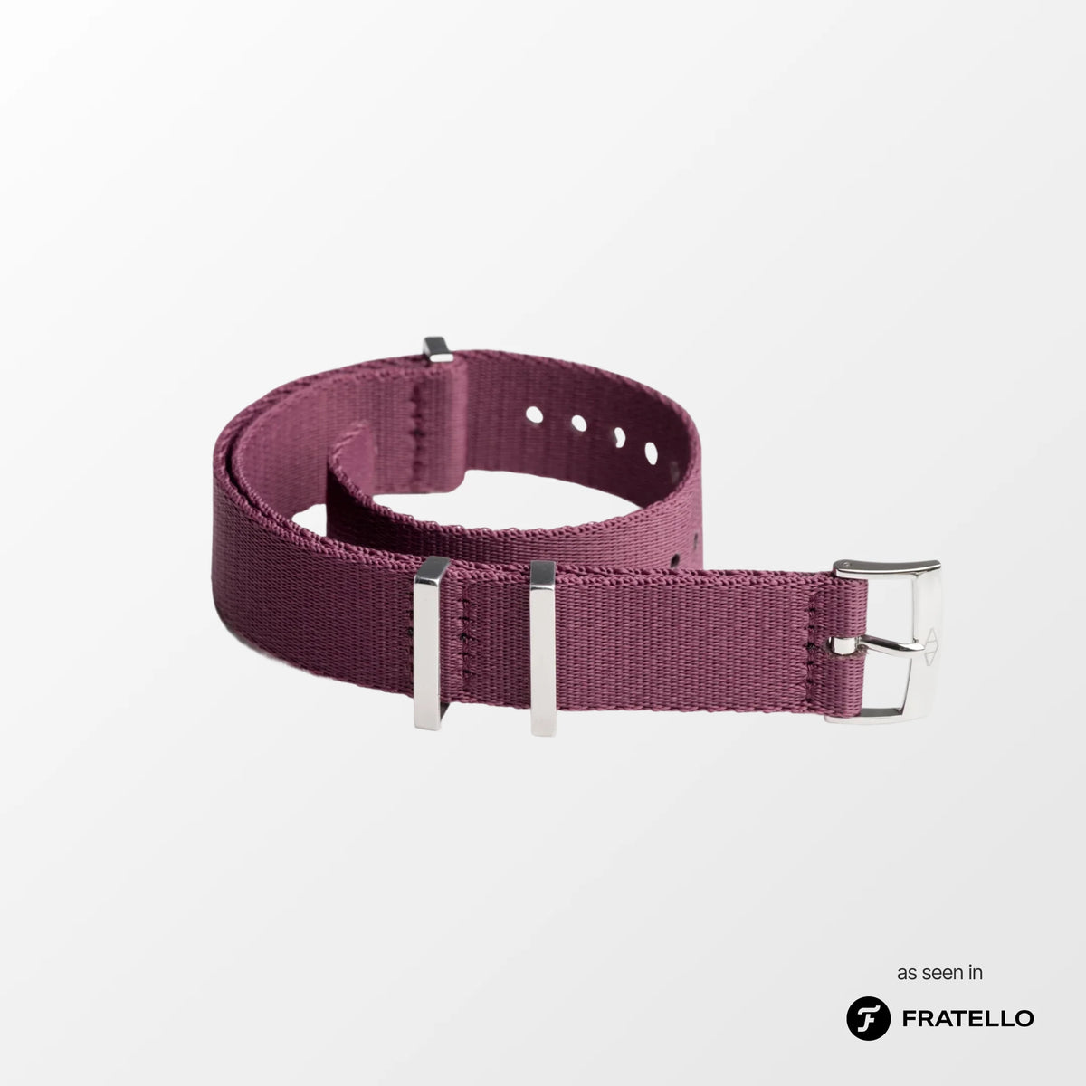 Burgundy Nylon Watch Strap