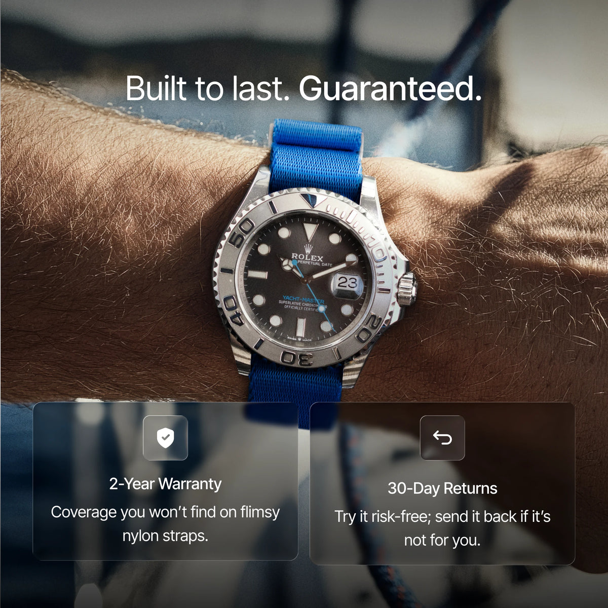 Atlantic Blue Nylon Watch Strap