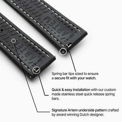 Event Horizon Edition, Black Strap with White Stitching