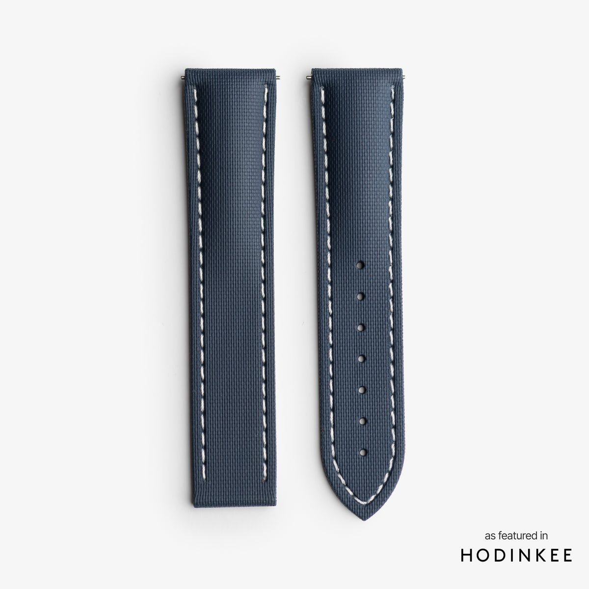 Blue Strap with White Stitching