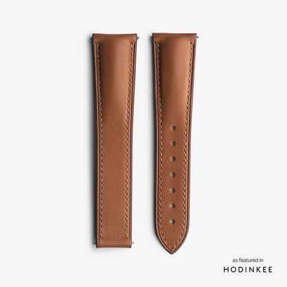 Loop-less™ Barenia® Leather | Saddle Tan Edition | Tan Strap with Tan Stitching