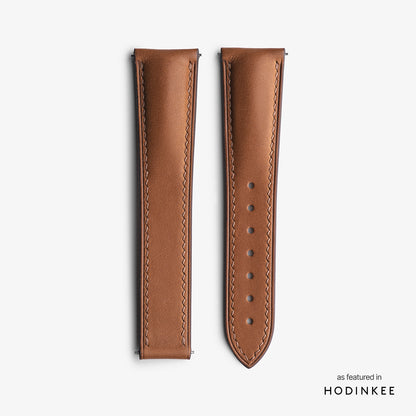 Loop-less™ Barenia® Leather | Saddle Tan Edition | Tan Strap with Tan Stitching
