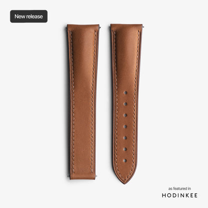 Loop-less™ Barenia® Leather | Saddle Tan Edition | Tan Strap with Tan Stitching