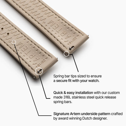 Beige Strap with Beige Stitching