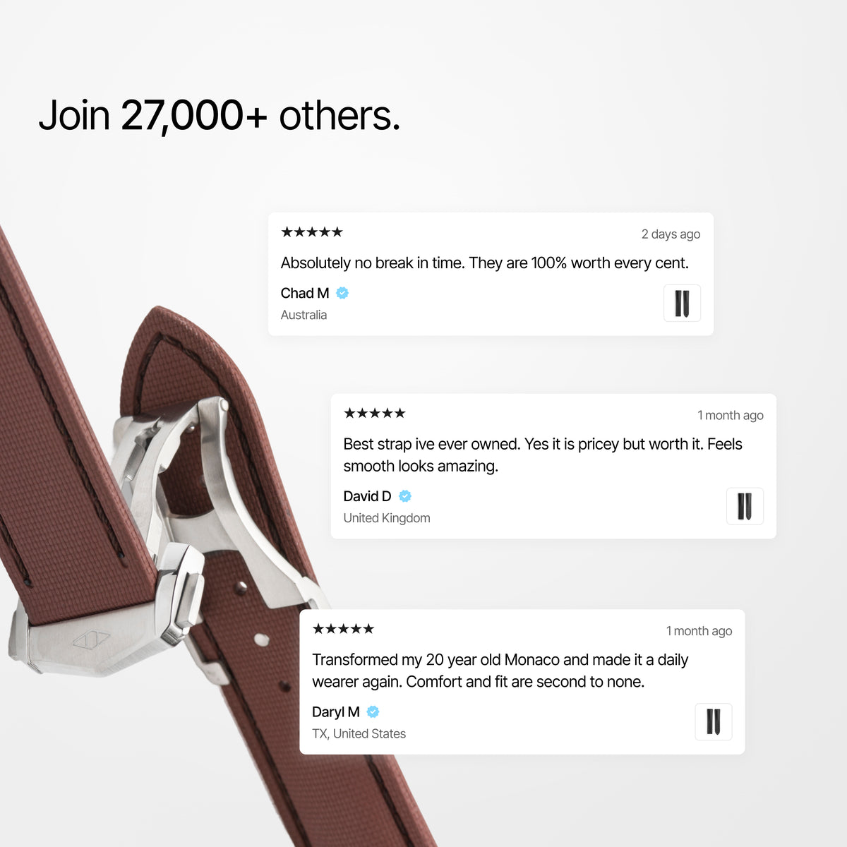 artemstraps Brown Strap with Brown Stitching reviews
