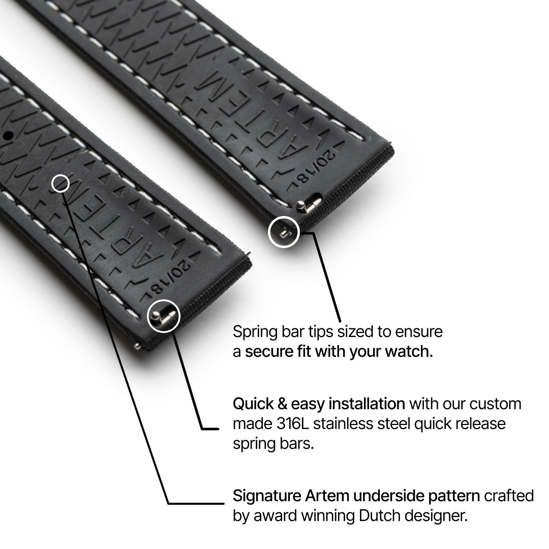 Event Horizon Edition, Black Strap with White Stitching