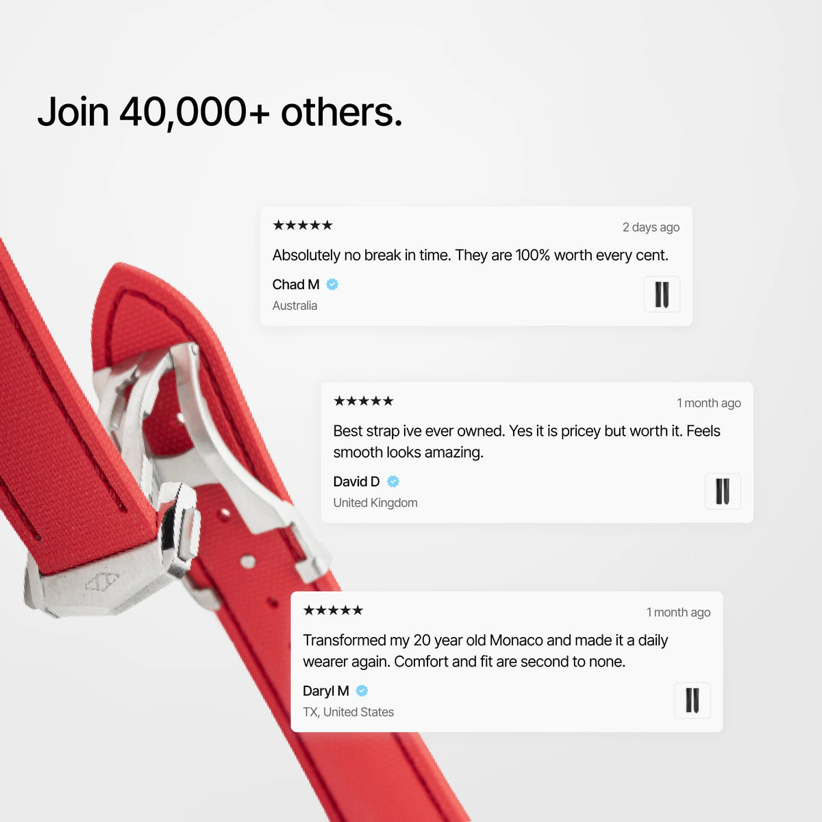 Red Strap with Red Stitching reviews
