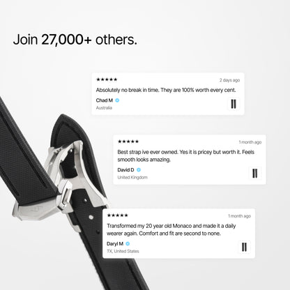 Loop-less™ HydroFlex™ | Dark Matter Edition | Black Strap with Black Stitching reviews