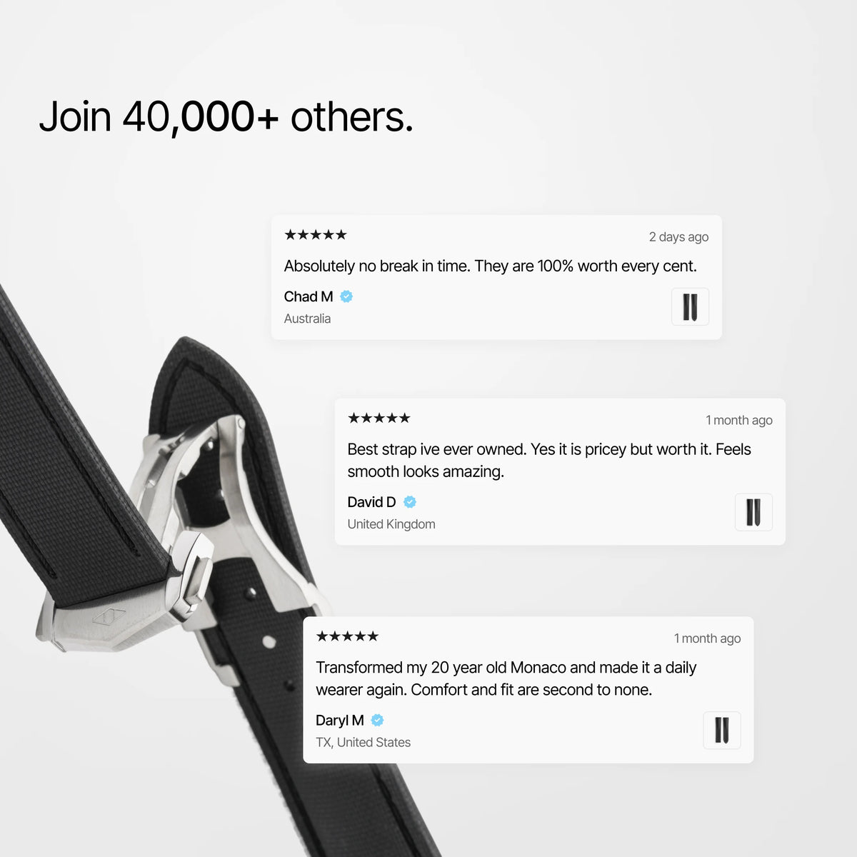 Loop-less™ HydroFlex™ | Dark Matter Edition | Black Strap with Black Stitching reviews