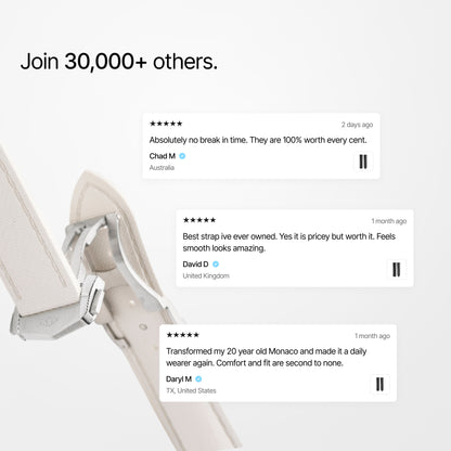 Loop-less™ HydroFlex™ | Nova Light Edition | White Strap with White Stitching